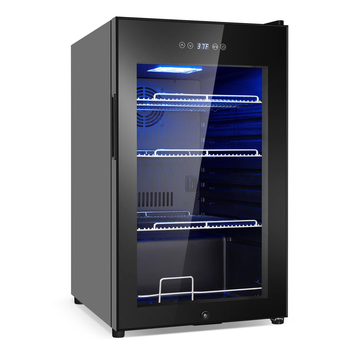 24" Dual Zone Wine and Beverage Refrigerator, Under Counter with Glass Door