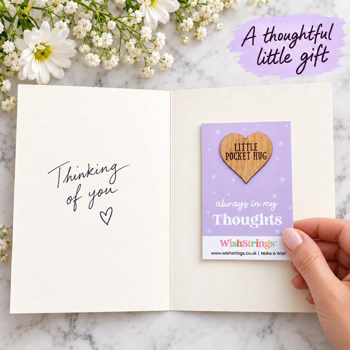 WishStrings Pocket Hug, Little Hug Gifts, Thinking of You Card