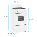 Avanti 20-Inch Freestanding Electric Range with Ceramic Glass Cooktop, in Black (CERU200P1B)