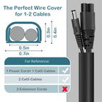 ZhiYo 43" Cord Covers for Wires on Wall, Beige Cord Hider, 0.7" W x 0.4" H