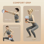 SPORTNOW 4/6/8/10/12kg Soft Kettlebell with Non Slip Handle Grey