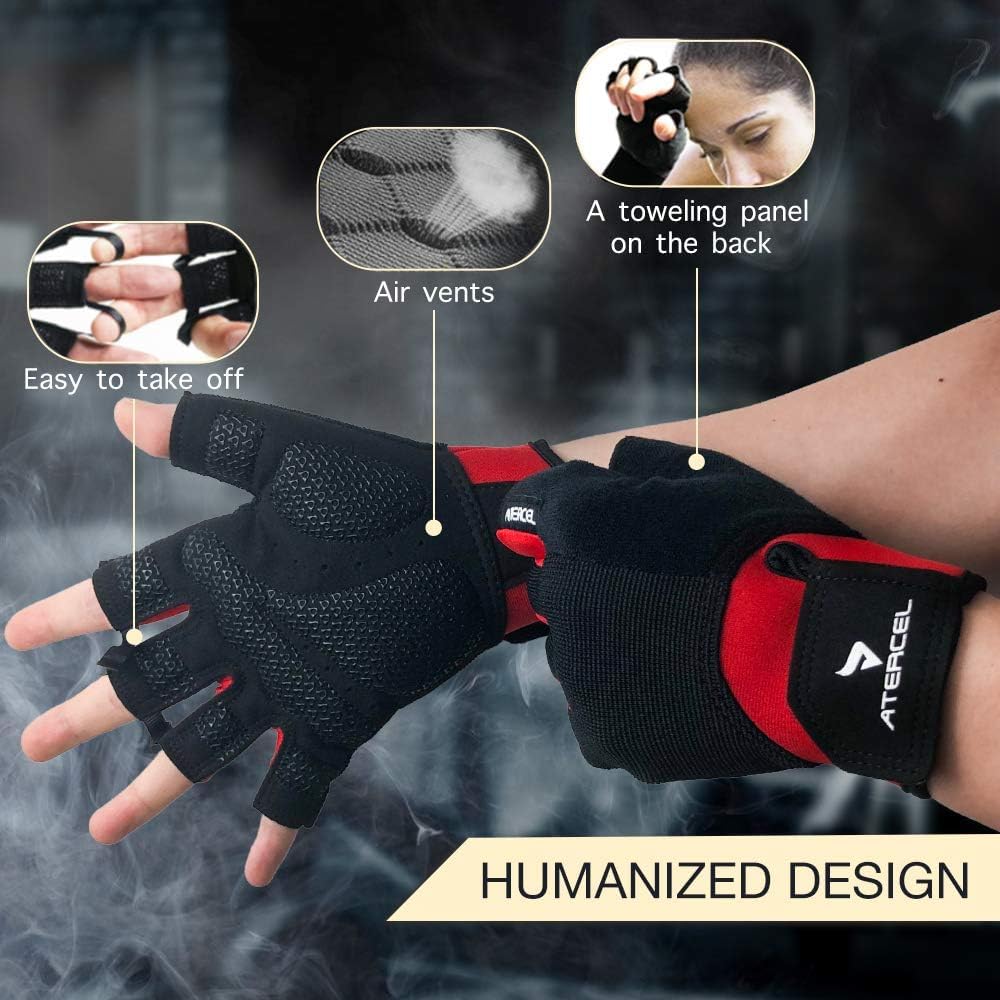 ATERCEL Weight Lifting Gloves, Gym Gloves Men Women