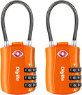 Diyife TSA Approved Luggage Locks with Flexible Steel Cable, Easy to Set up