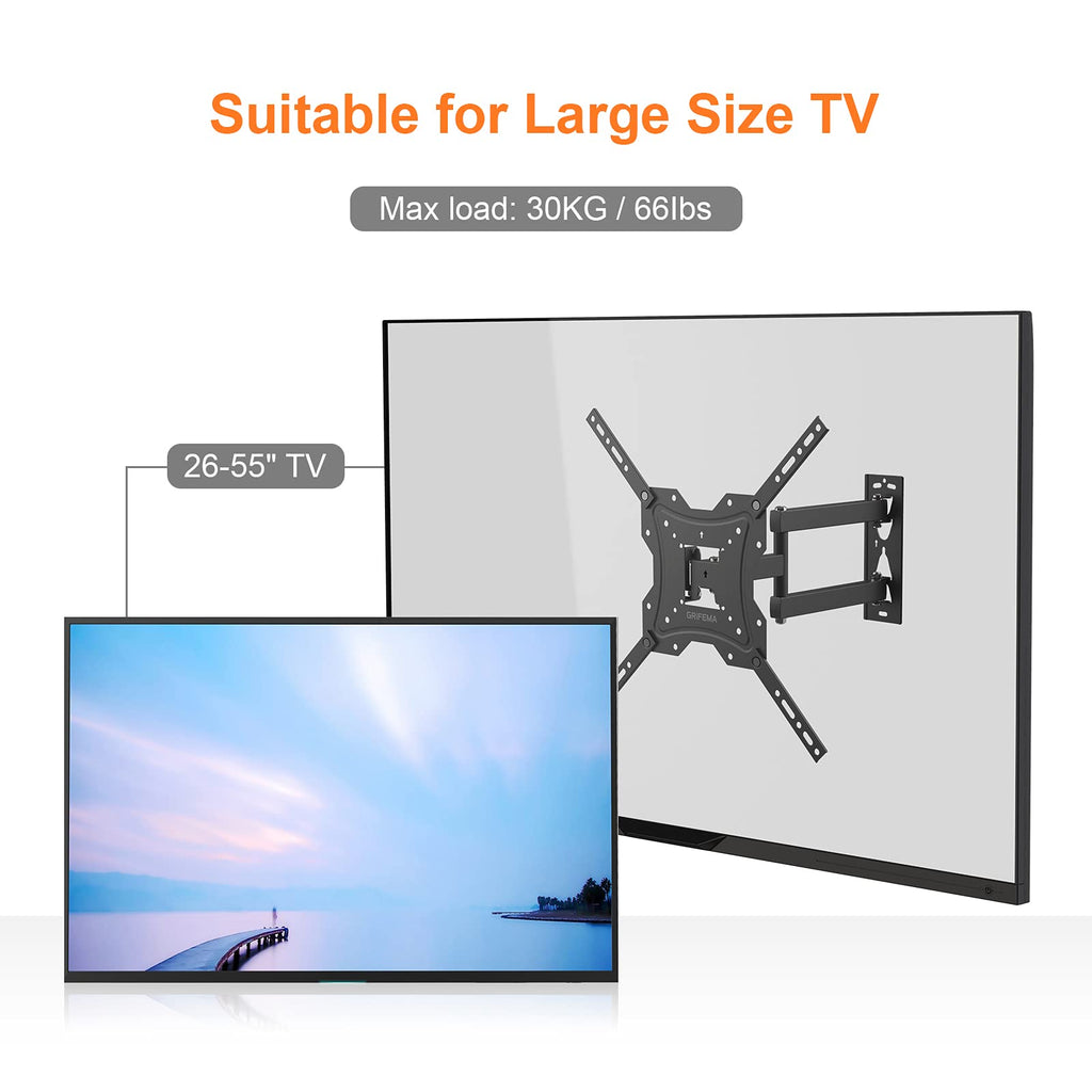 GRIFEMA Tilt TV Wall Bracket for 26 to 65 Inch TVs