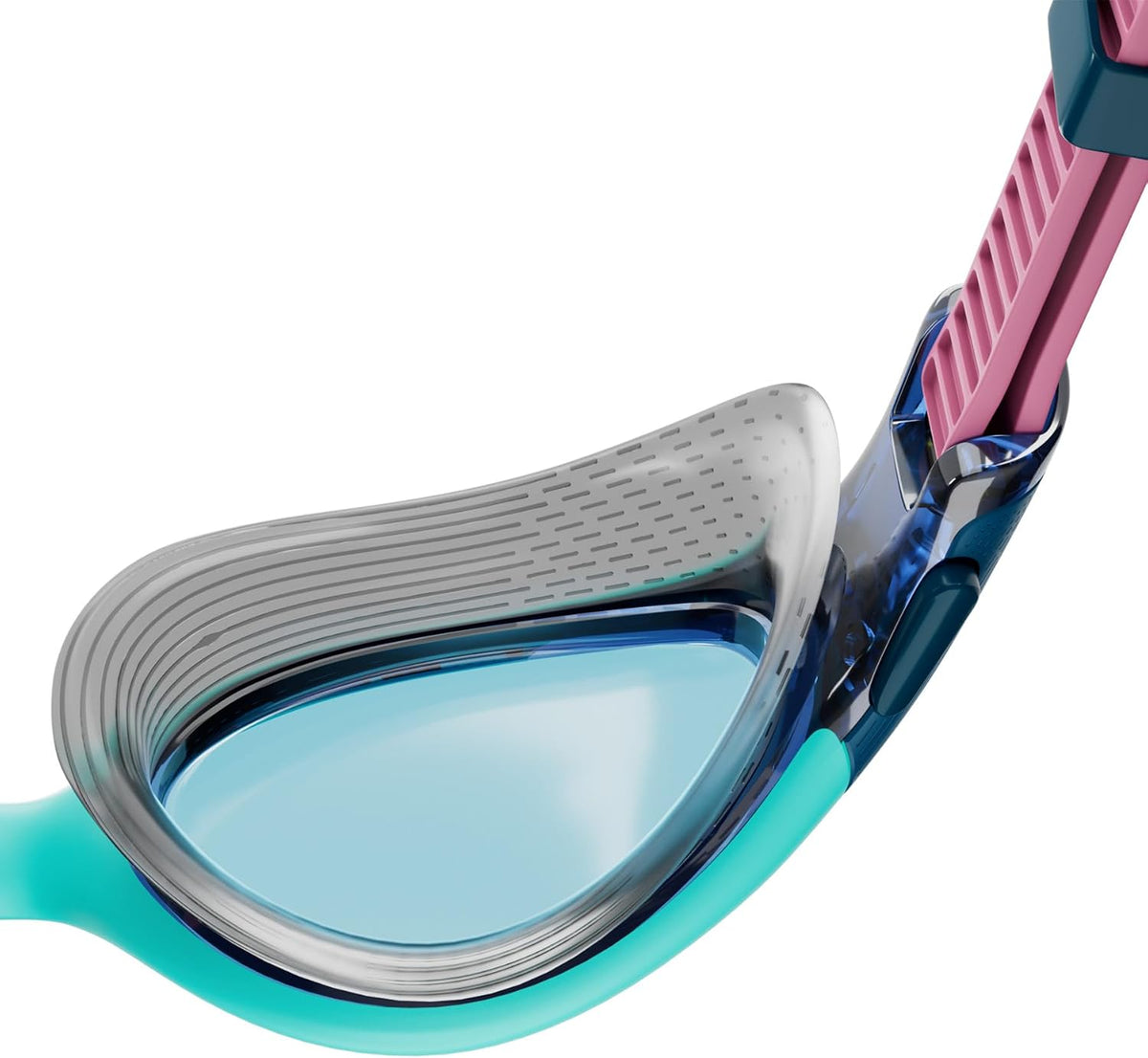 Speedo Damen Biofuse 2.0 Schwimmbrille | Weibliches Design | Patentierter Verstellmechanismus | Anti-Beschlag | Anti-Leck | Comfort Fit Schwimmbrille (1 Stück)