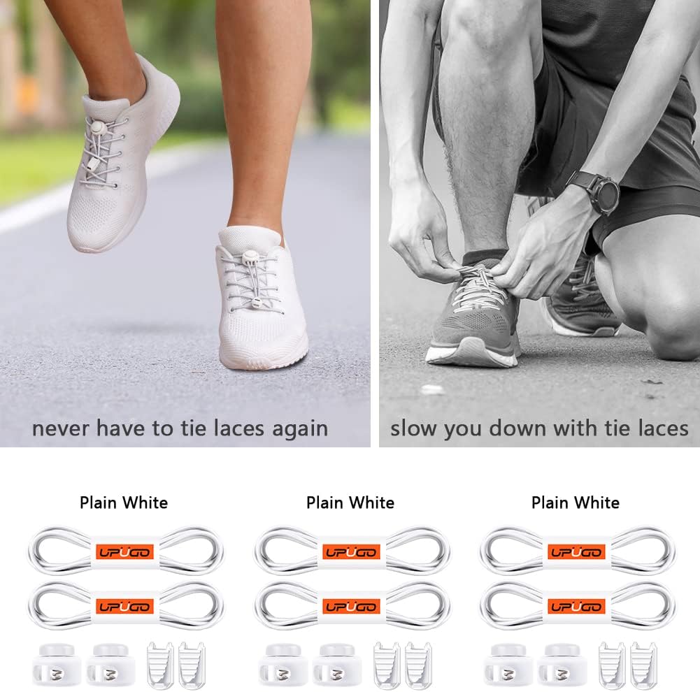 UpUGo Elastic Shoe Laces, No Tie Shoe Laces
