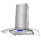 30 in. Lumin Coll 380 CFM Ducted Island Range Hood, LED, Stainless Steel