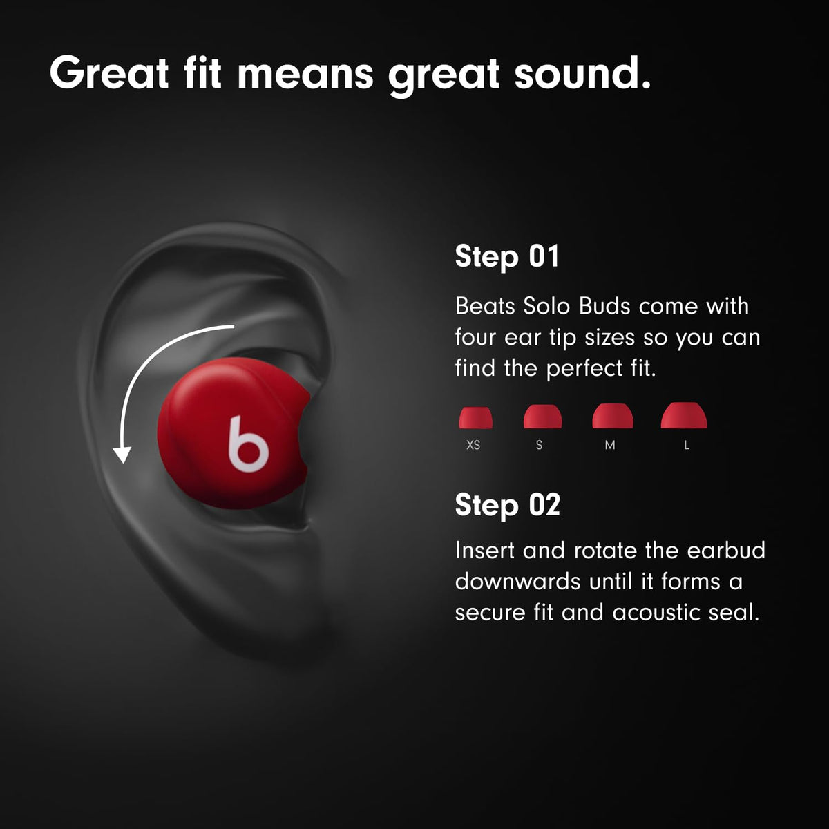 Beats Solo Buds - Wireless Bluetooth Earbuds with USB-C Charging Cables (1.5) - Storm Gray