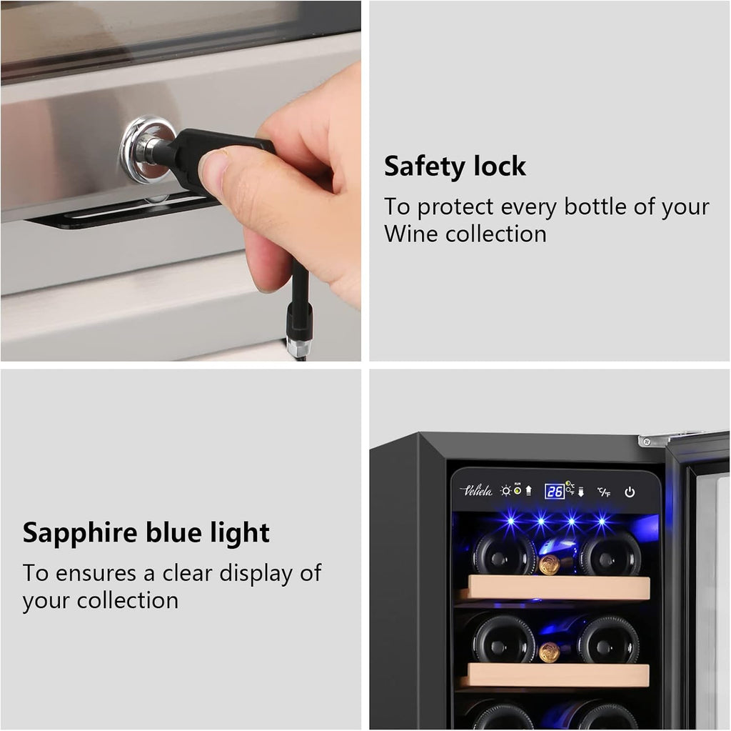 Mini Beverage Refrigerator Cooler -Small Beverage Fridge 1.4cu.ft