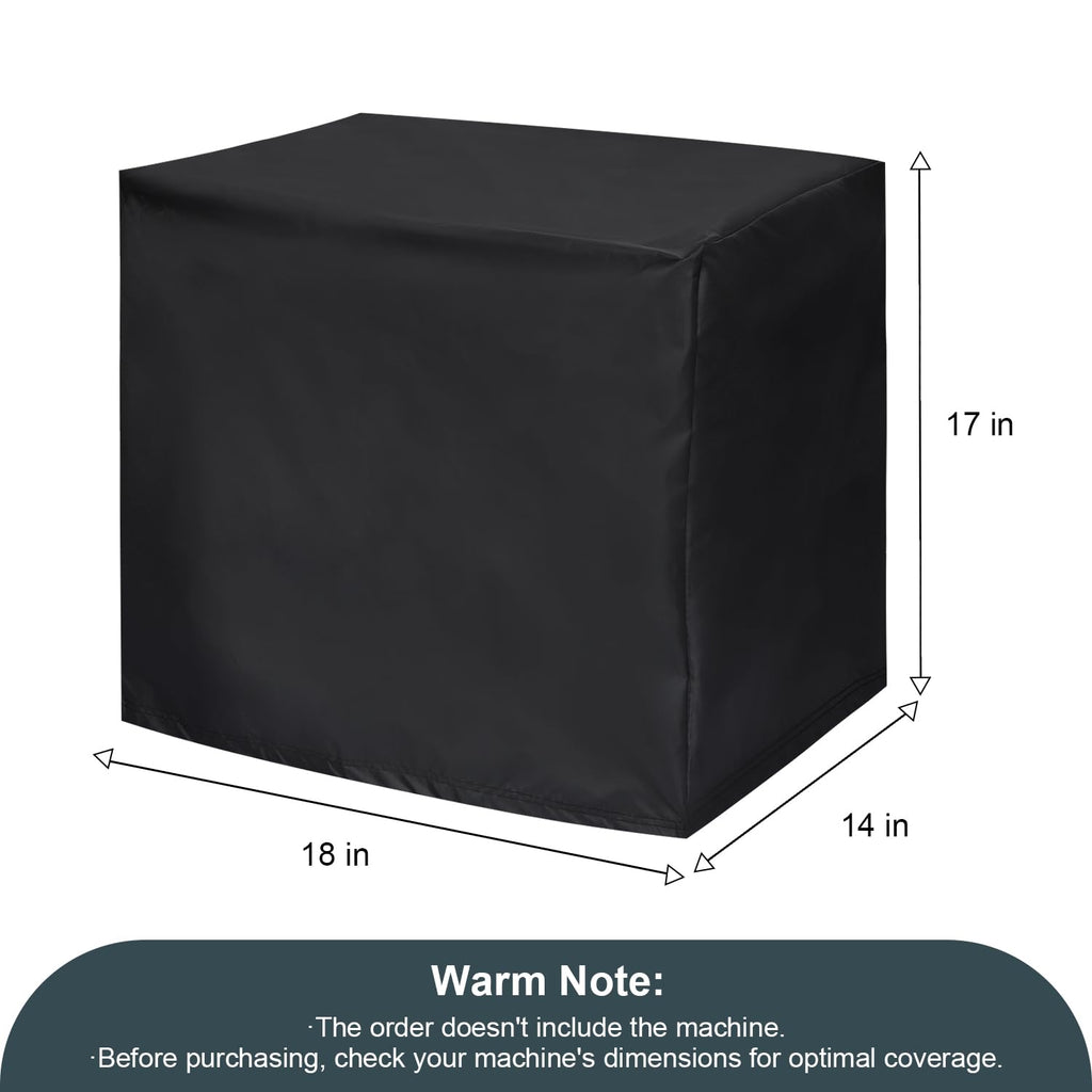 Commercial Ice Maker Cover, Universal Waterproof Shield for Appliances in Home, Garage and Office, Black