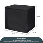 Commercial Ice Maker Cover, Universal Waterproof Shield for Appliances in Home, Garage and Office, Black