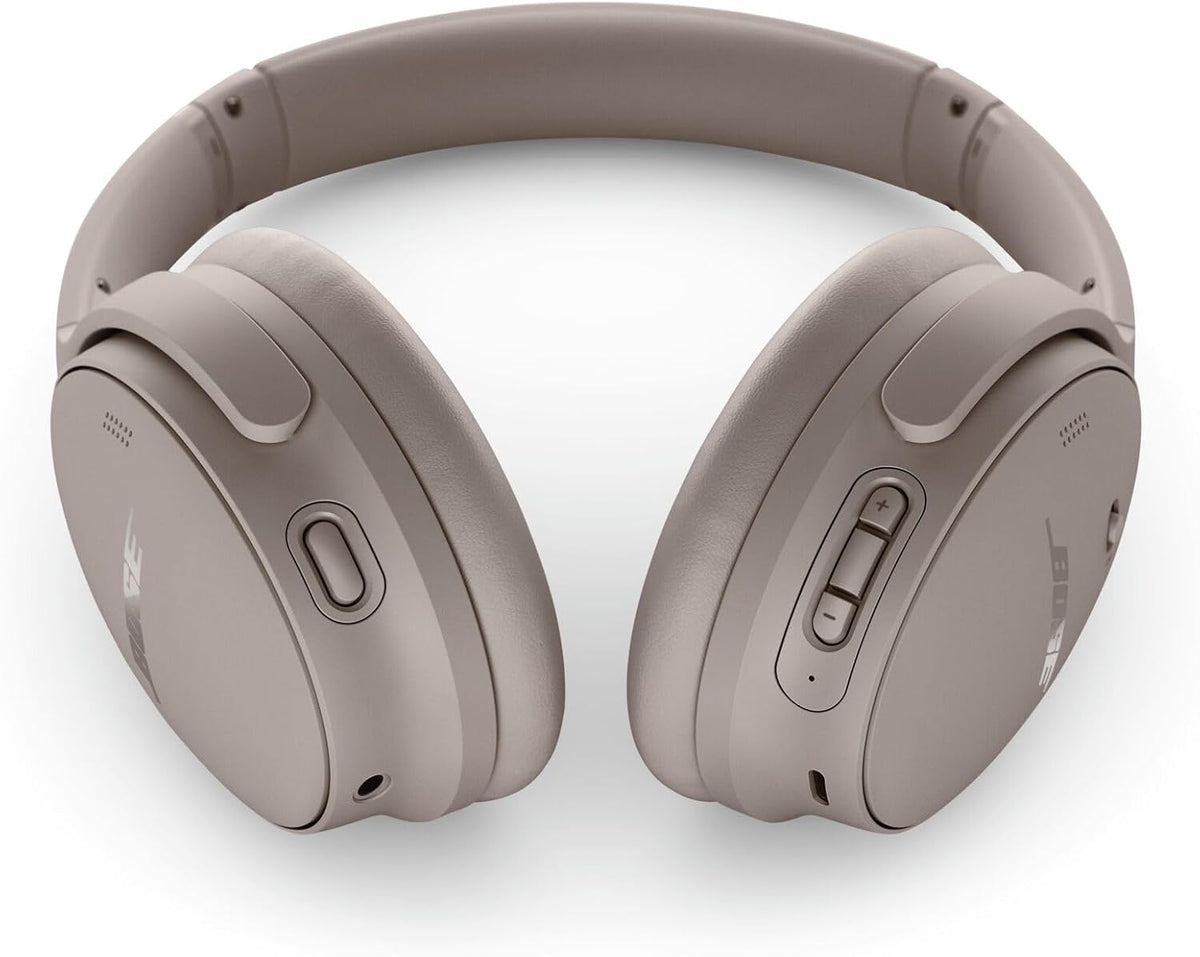 Bose QuietComfort Headphones - Wireless Bluetooth Headphones, Active Over Ear Noise Cancelling and Mic, USB-C Charging, Deep Bass, Up to 24 Hours of Playtime, Sandstone