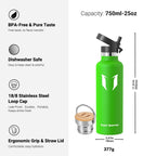 Sparrow Insulated Water Bottle W/Straw -Metal Water Bottles-500ml&750ml&1L