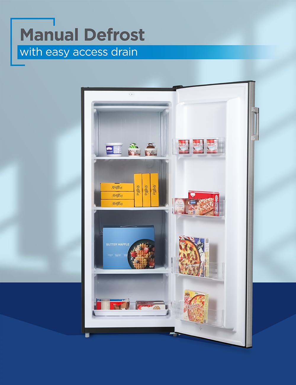 BLACK+DECKER 14 Cu. Ft. Convertible Freezer Refrigerator, Upright Freezer with Glass Shelves, ENERGY STAR rated, Frost Free, BUC1400XB, Black