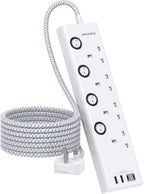 Extension Lead with USB Slots(2 USB C), 4 Way Plug Extension Socket, 1.8M