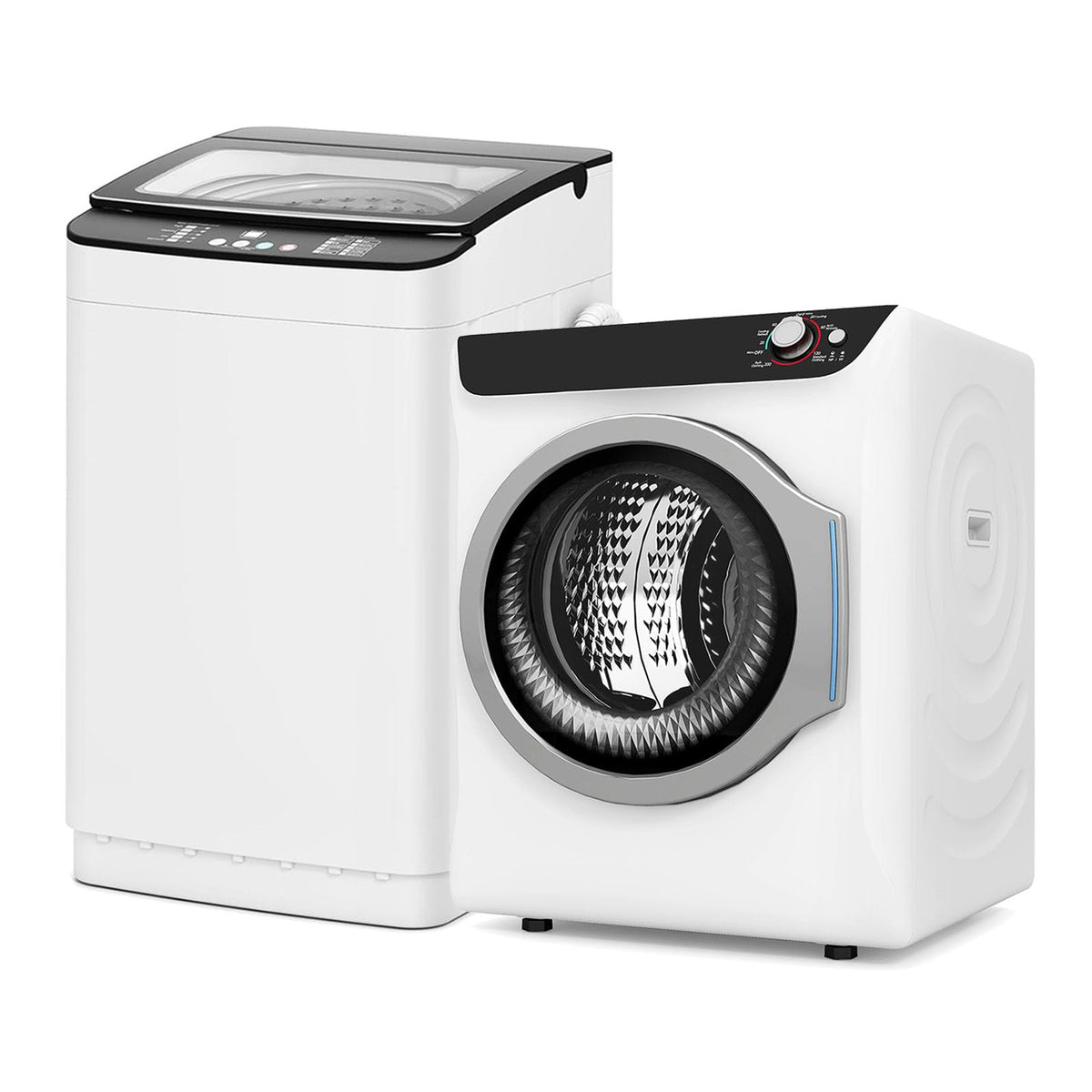 Auertech Portable Washer and Dryer Combo Set, 2.8 CU. FT. Portable Clothes Dryers with Boot Dryer, 28 lbs Fully Automatic Washing Machine, Compact Washer and Dryer for Apartment, RV, Dorm