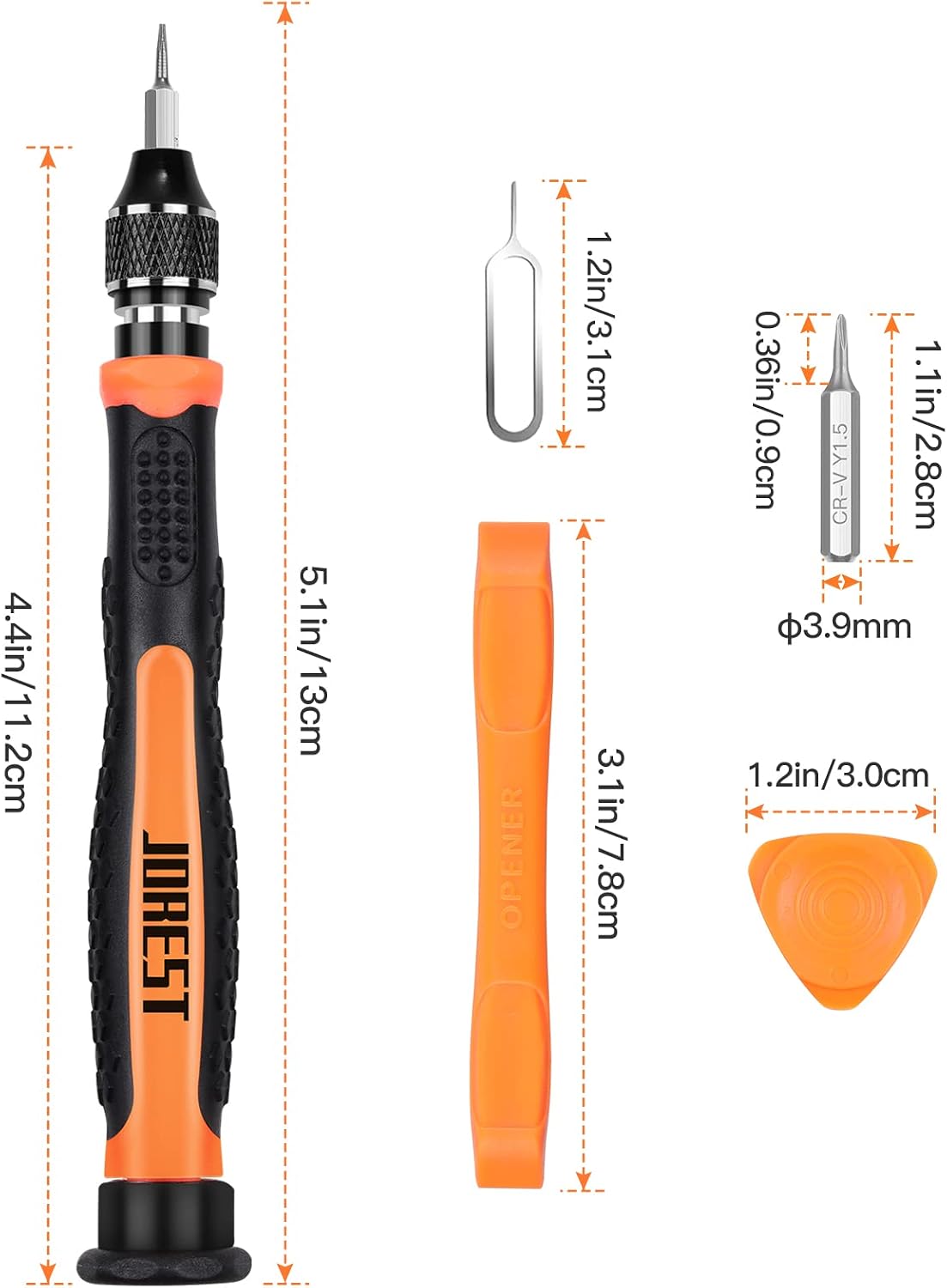 JOREST 24Pcs Precision Screwdriver Set with Torx T1 T2 T3 T5 T6 T8 T9 T15, Triwing Y00, Star P2/P5, Phillips PH00, Mini Repair Tool for PS4, Switch, Ring Doorbell, Xbox, Laptop, Glasses, Watch