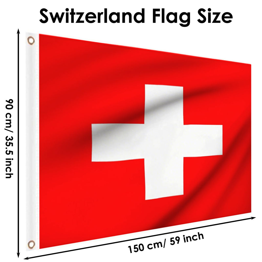 Albania Flag 5ft x 3ft, Large Big Albanian Flags with Brass Eyelets for Football Events School Culture Day Party Outdoor Decorations