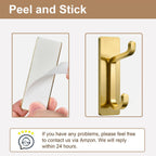 pickpiff Self Adhesive Hook, 6KG Extra Sticky and Strong, Black 4 Pack