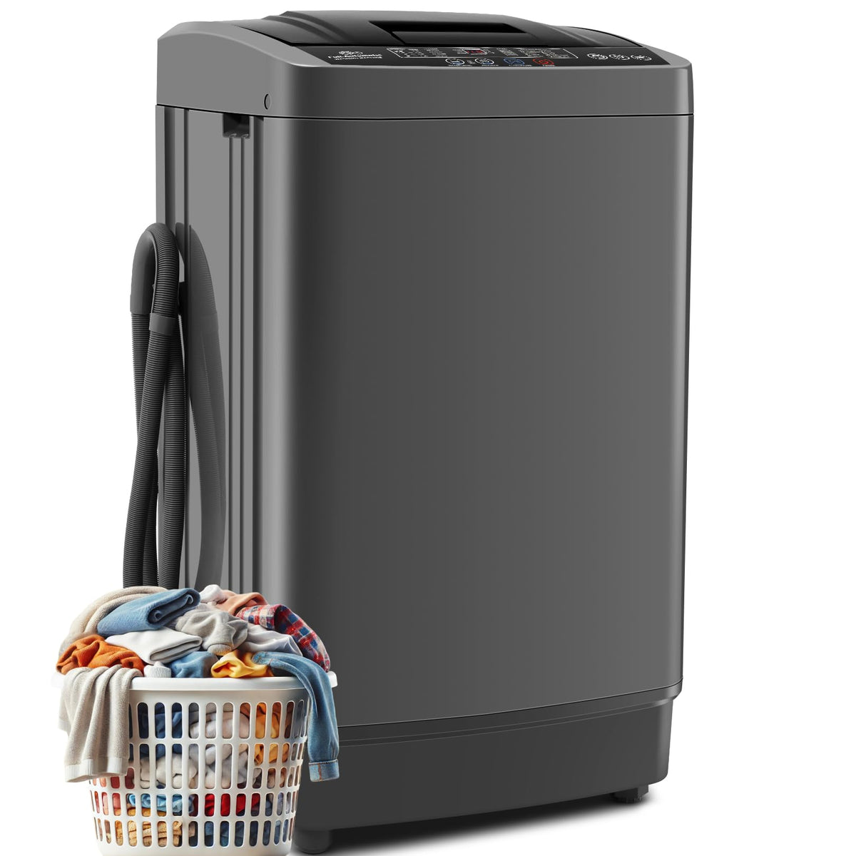 Nictemaw 2.8 Cu.ft. Portable Washer with Drain Pump, 20 lbs Capacity