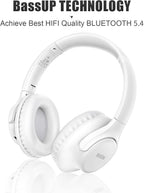 KVIDIO Bluetooth Headphones Wireless Over Ear Headsets 65H Playtime