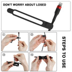 24Pcs Silicone Cable Ties, Cord Organizer Cable Management-Multi