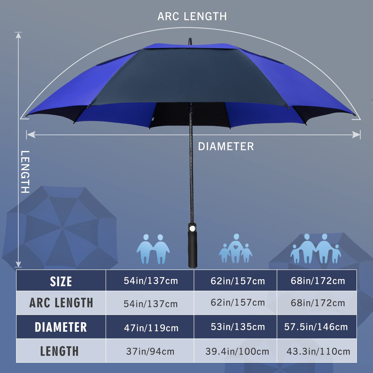 ZOMAKE Golf Umbrella Windproof and Rainproof Large