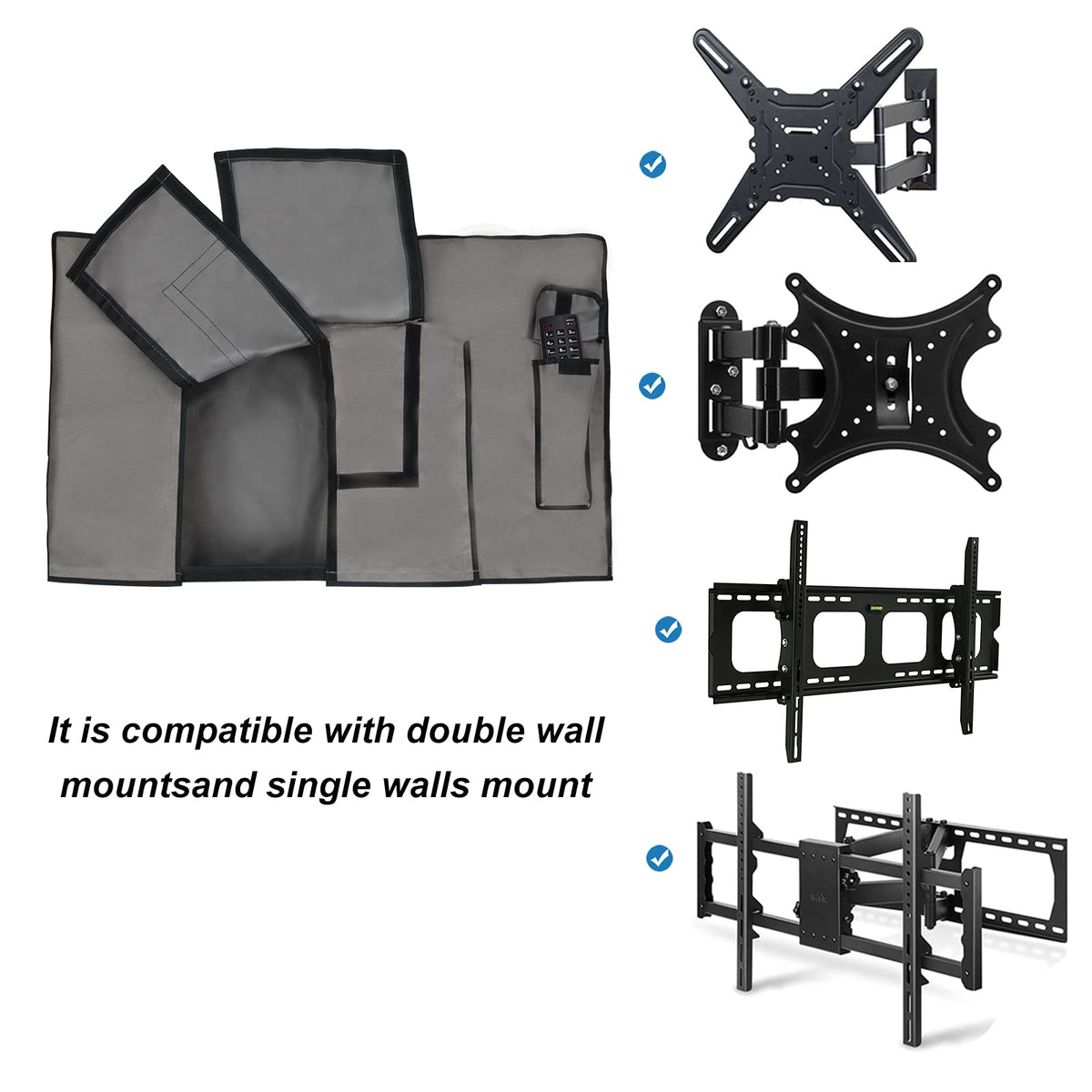 iBirdie Outdoor TV Cover 52 to 55 inch Weatherproof and Waterproof