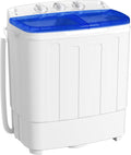 INTERGREAT Portable Washer and Dryer, 25lbs Mini Small Washing Machine Combo with Spin Dryer, Compact Twin Tub Laundry Washer Machine for Apartments, Dorm, Rv, Camping, Blue
