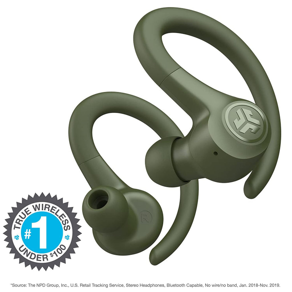 JLab, Go Sport+, True Wireless Workout Earbuds, Bluetooth Sport Earbuds, Clear Calling, Sand