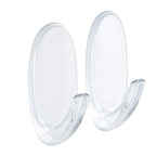 Command Medium Hooks, Clear, 2 Hooks and 4 Adhesive Strips