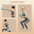 SPORTNOW 4/6/8/10/12kg Soft Kettlebell with Non Slip Handle Grey
