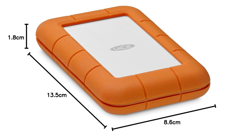 LaCie 5TB Rugged Portable Hard Drive | USB-C (STFR5000800)