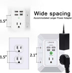 Surge Protector, QINLIANF 5 Outlet Extender with 4 USB Ports(2USB-C)