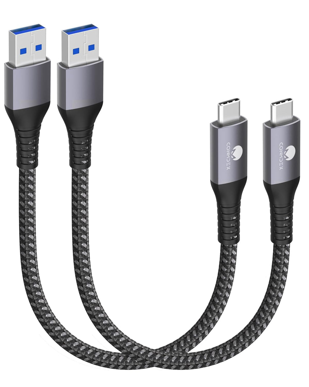 CONMDEX 2Pack USB C Fast Charging Cable - 10Gbps Data Transfer, QC3.0 3.1A Fast Charger - USB3.1 Gen2 for Samsung Note20, Galaxy S24/S23/S22/S21, Z Flip5, Pixel 9-1M-Orange