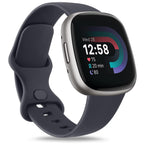 AK Straps for Fitbit Sense 2/Fitbit Sense/Fitbit Versa 4/Fitbit Versa 3 Straps for Women Men,Silicone Sport Classic Soft Replacement Straps Compatible with Fitbit Versa 3/Versa 4/Sense/Sense 2