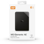 WD 2TB Elements AE Portable External Hard Drive, SuperSpeed USB 3.2 Gen 1/USB 3.0, Plug-and-Play, Formatted for Windows, Black