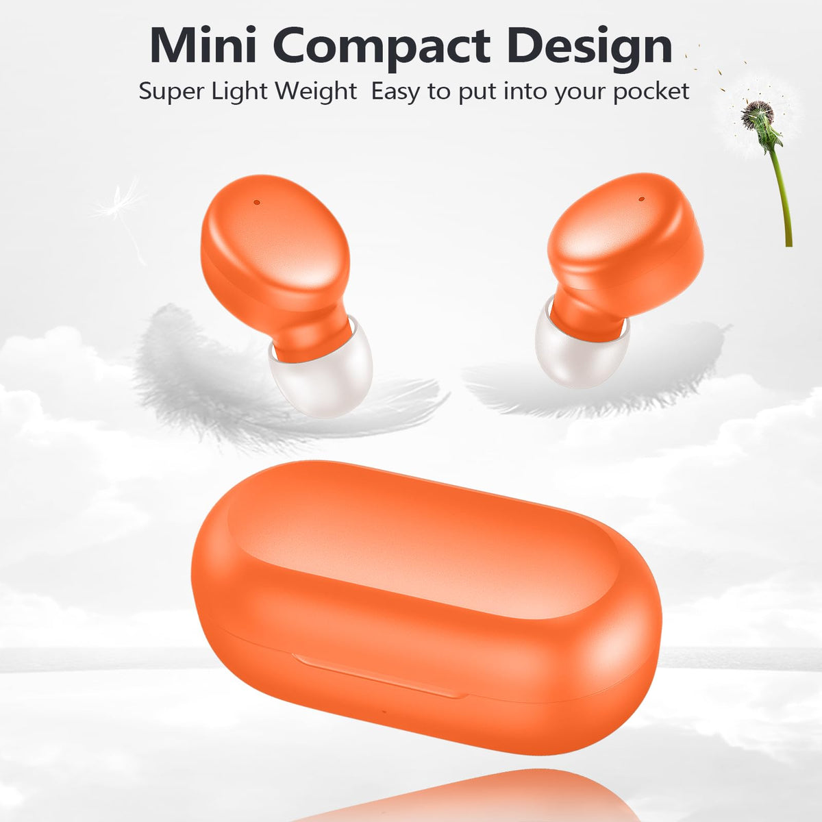 MOZOTER Mini Wireless Earbuds Bluetooth 5.3 in Ear Headphones Headsets