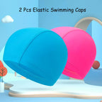 2 Swimming Caps for Kids Girls Boys Adult Light Swimming Cap Swim Hats Kid