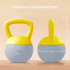 SPORTNOW 4/6/8/10/12kg Soft Kettlebell with Non Slip Handle Grey