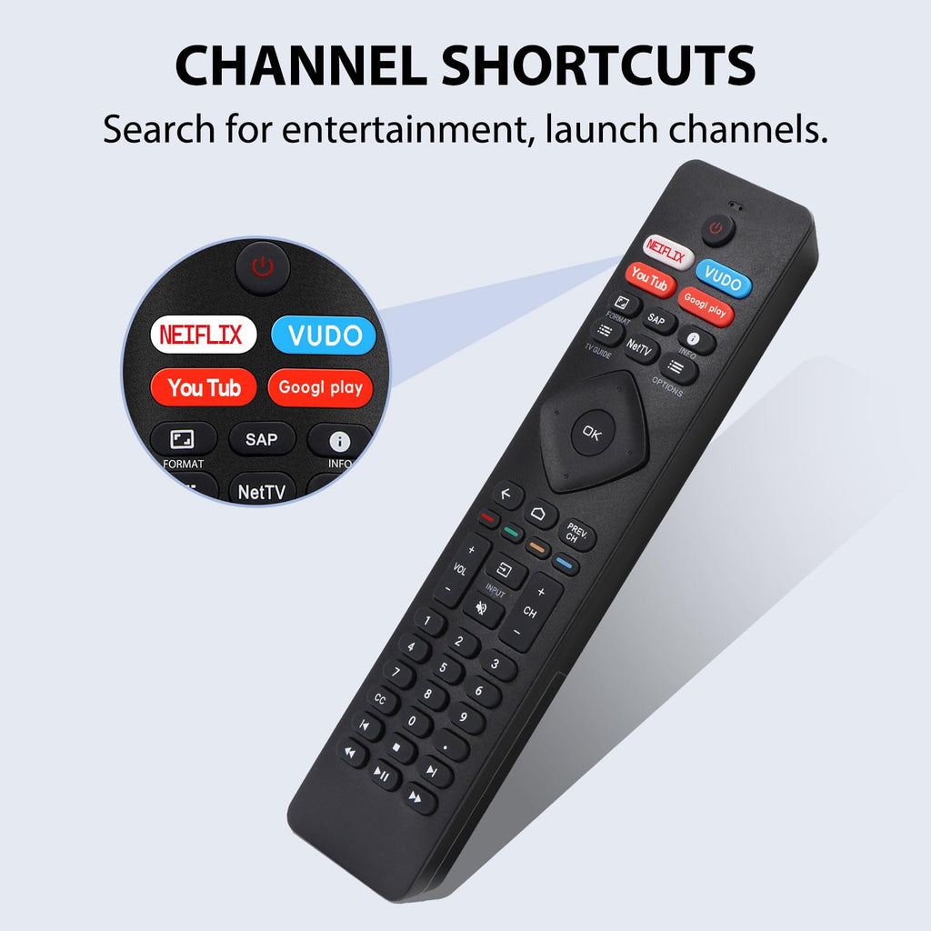 Universal Remote for All Samsung TV Remote, Replacement Compatible with All Samsung LED, LCD, QLED, HDTV, 3D Series Smart TVs (BN59-01259B)