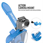 G2RISE SN01 Full Face Snorkel Mask with Detachable Camera Mount, Anti-Fog and Foldable Design, Advanced Breathing System for a Safe Adults/Kids Snorkeling Experience