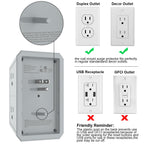 Surge Protector, QINLIANF 5 Outlet Extender with 4 USB Ports(2USB-C)