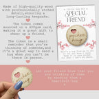 Pocket Hug Gift For Friend | Wooden Special Friendship Token For Her | TKF
