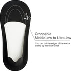 No Show Trainer Socks Womens, Non Slip Invisible Socks for Ladies