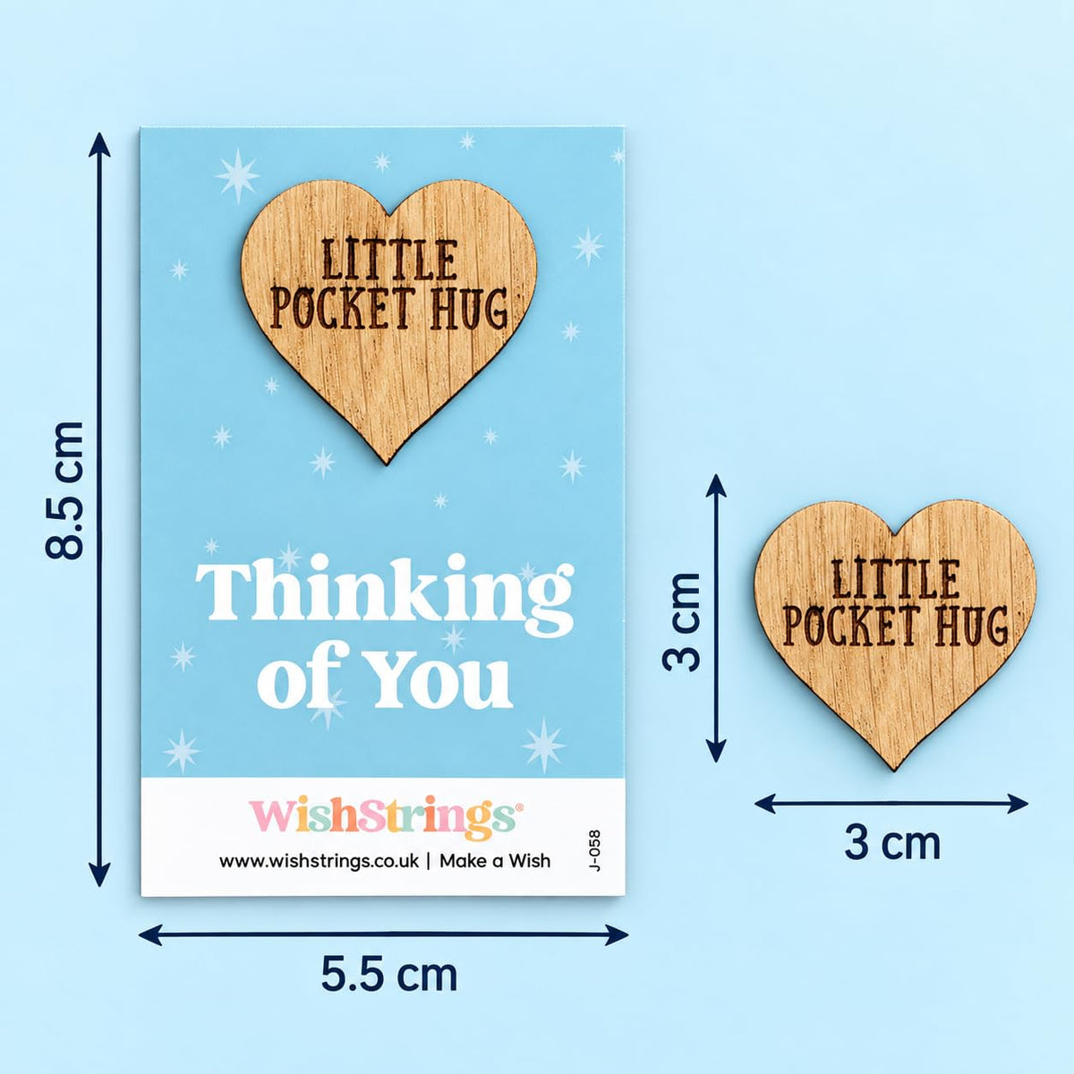 WishStrings Pocket Hug, Little Hug Gifts, Thinking of You Card