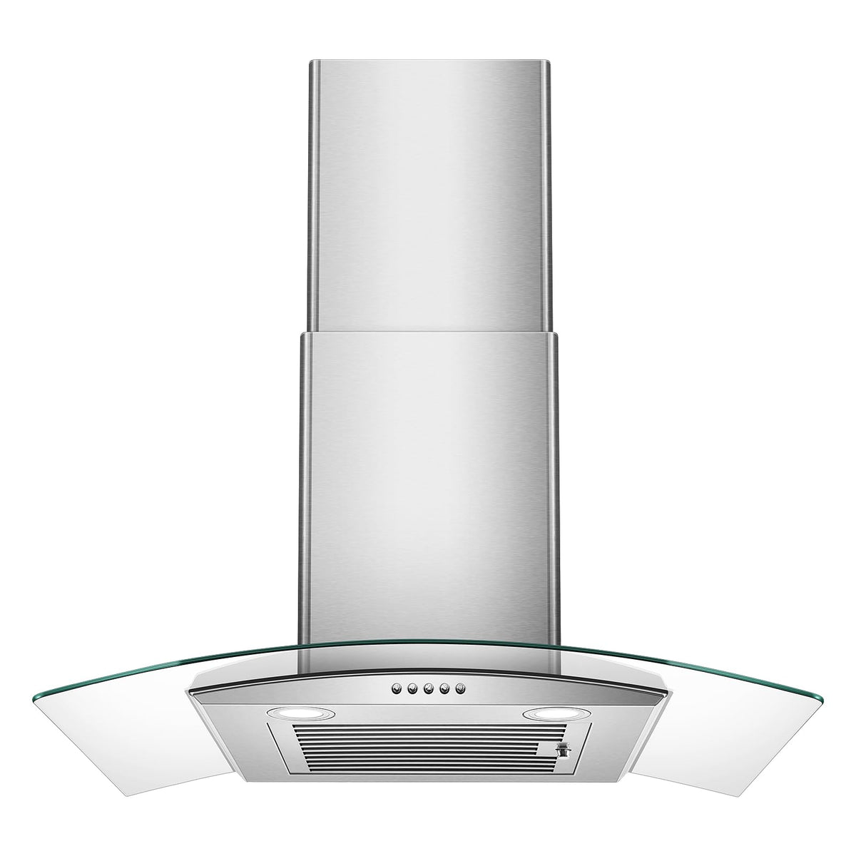 Range Hood 30 Inch, Tieasy Wall Mount Kitchen Hood with Ducted/Ductless Convertible Duct, Stainless Steel Chimney and Baffle Filters, Touch Control Fan Timer, LED Lights, 3 Speed Fan