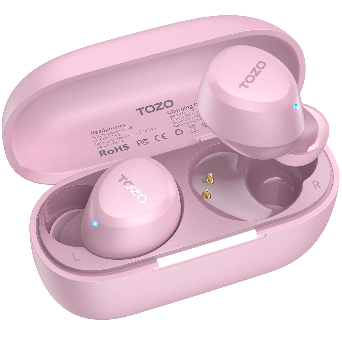 TOZO NC9 Hybrid Active Noise Cancelling Wireless Earbuds, 60H, LED Display