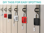 ZHEGE Combination Padlock, 4 Digit Combination Locker Padlock (Red)