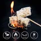 KEPLIN Natural Firelighters - 200 Pack | Eco Friendly Wood Wax Fire Starters | Quick Flame | Safe to Use | Ideal for Stoves, Open Fires, BBQ's & Pizza Ovens